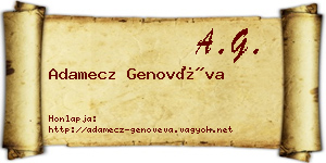 Adamecz Genovéva névjegykártya